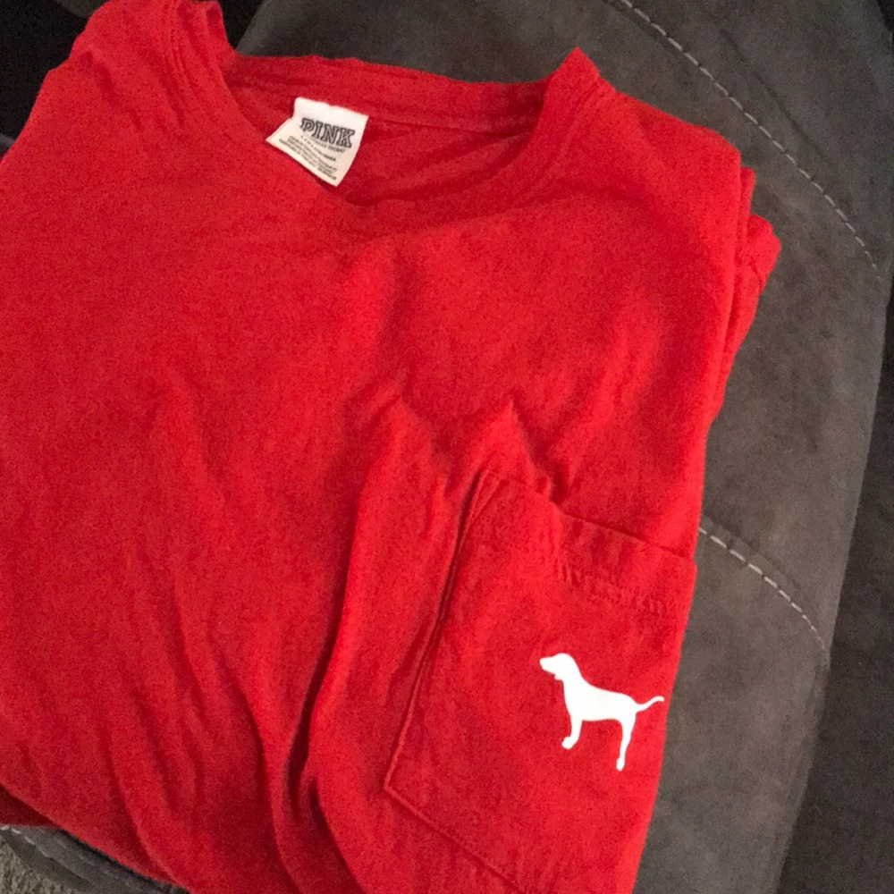 Pink T-shirt. Long sleeve